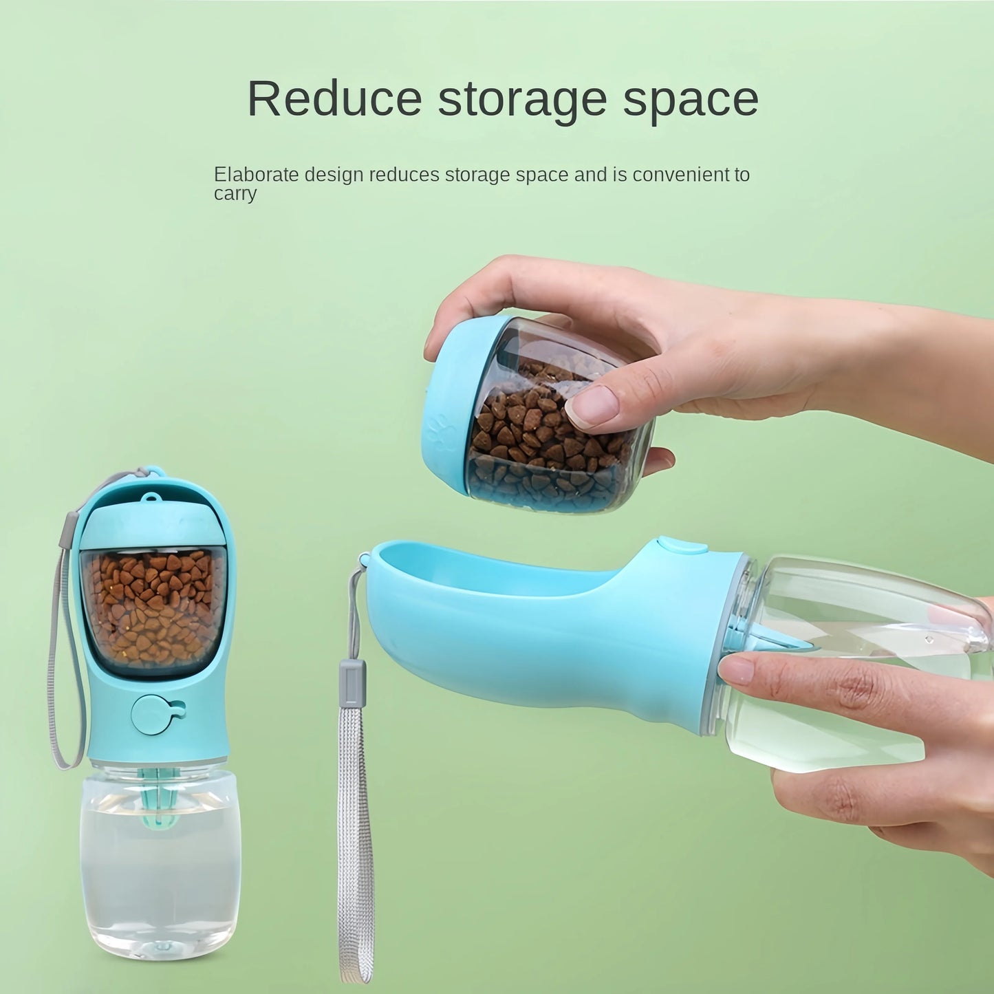 Portable Cat Water Bottle with Storage Food